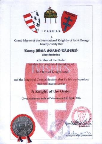 lovag Jéga Szabó László (Tamás) 2006
